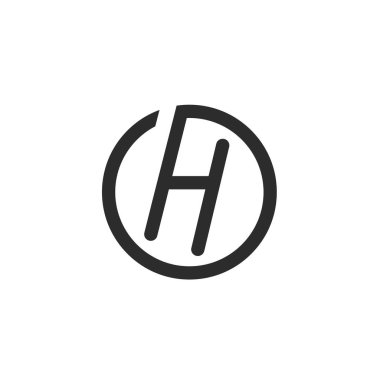 h harf simgesi vektör tasarım şablonu web