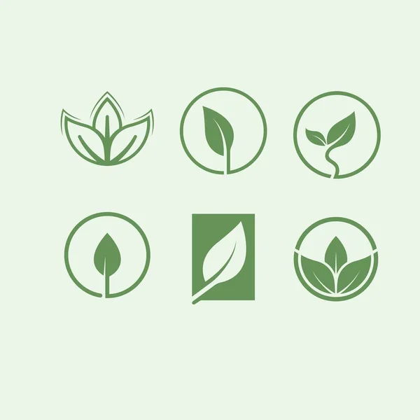 Groen Blad Ecologie Natuur Element Vector Pictogram Ontwerp — Stockvector