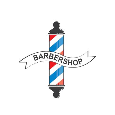 berber dükkanı simge vektör şablonu