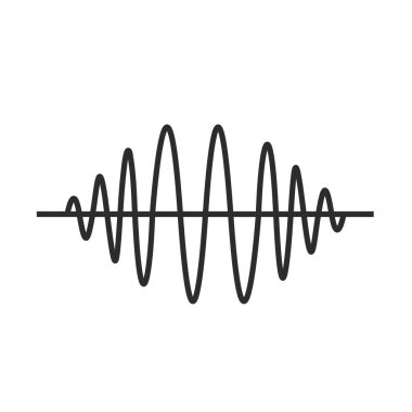 amplitude wave sign vector icon design template