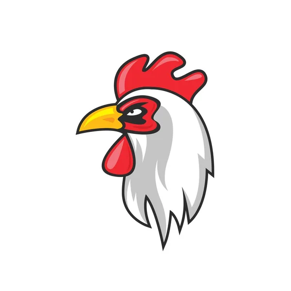 Rooster Head Clip Art Vector Element Illustration Template Design Web — Vetor de Stock