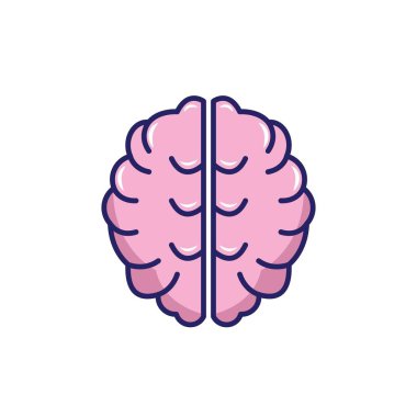 Beyin baş vektör çizim şablonu