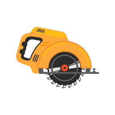 circular saw machine vector illustration design template web