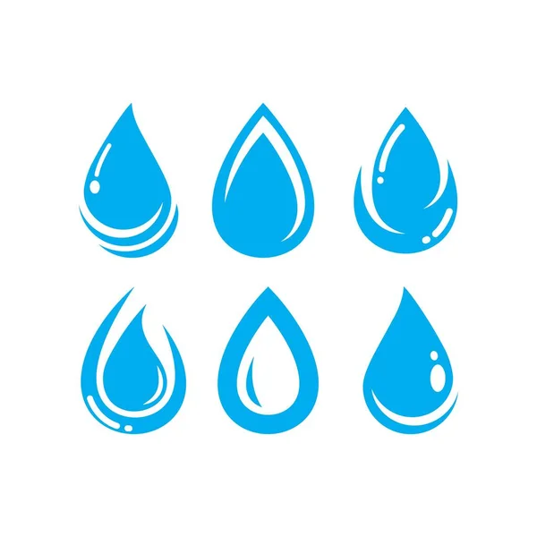 Water Drop Icon Set Vector Illustration Design Template — Wektor stockowy