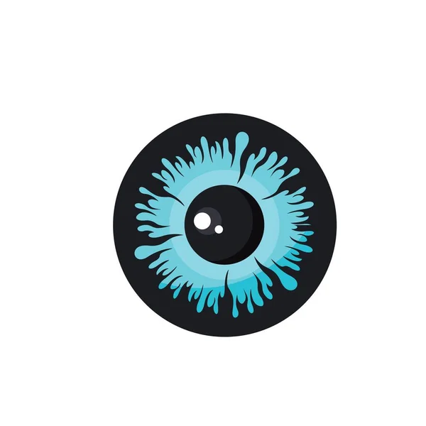 Oog Netvlies Pupil Vector Illustratie Concept Ontwerp Sjabloon — Stockvector