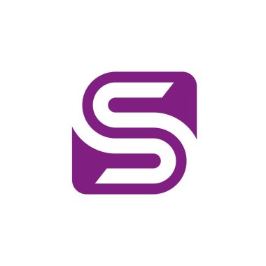 S harfi simge vektör tasarım şablonu ağı