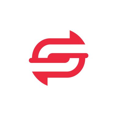 S harfi simge vektör tasarım şablonu ağı