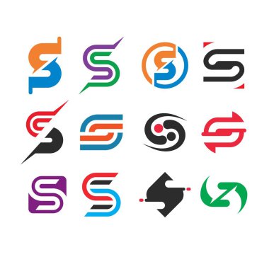 S harfi simgesi vektör illüstrasyon tasarım ağı