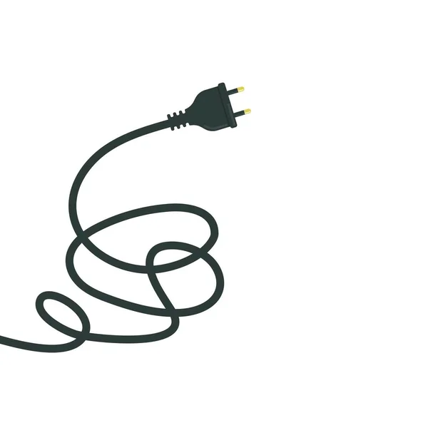 Cable Eléctrico Con Plantilla Diseño Ilustración Vector Cable Enredado — Vector de stock