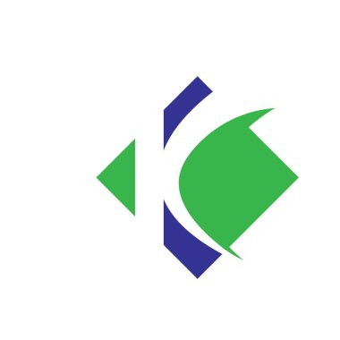 k Harf tasarım simgesi Vektör İllüstrasyon şablonu ağı