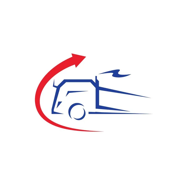 Camion Expédition Icône Logo Vectoriel Illustration Modèle Conception — Image vectorielle