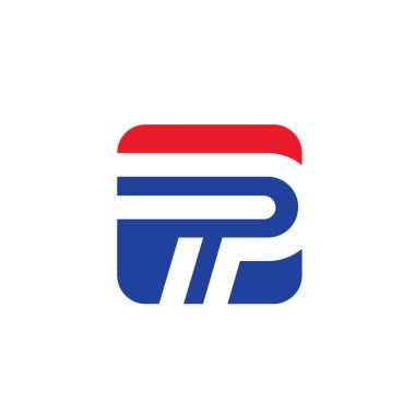 P veya TP harf simgesi illüstrasyon vektör tasarım ağı