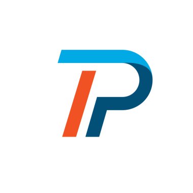 P veya TP harf simgesi illüstrasyon vektör tasarım ağı