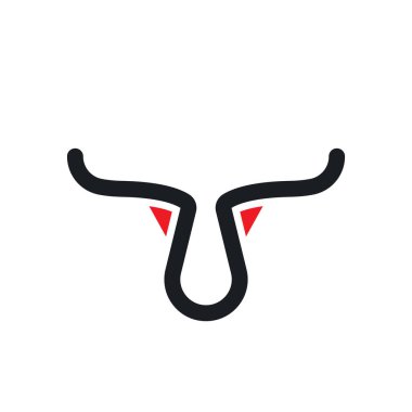 Taurus simge vektör illüstrasyon konsepti tasarım şablonu ağı