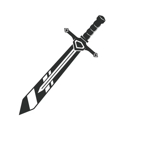 Black Sword Vector Icon Element Concept Design Template Web — ストックベクタ