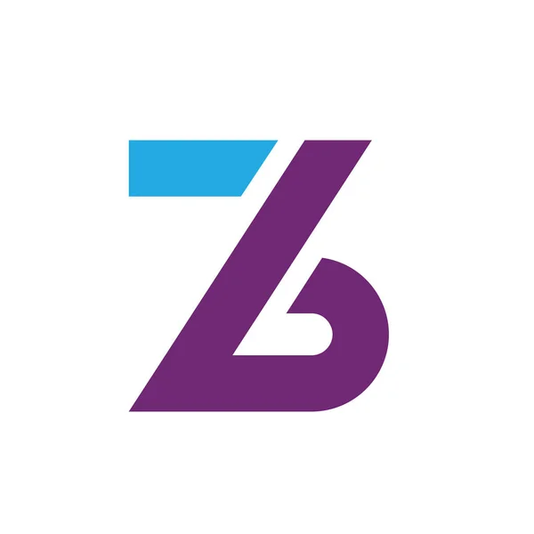 Z或Zb字母图标矢量图解概念设计模板 — 图库矢量图片
