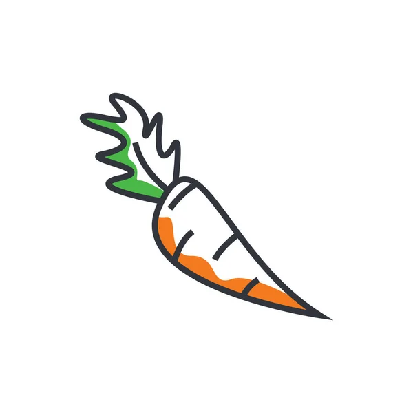 Морквяний Значок Векторні Ілюстрації Шаблон Дизайну — стоковий вектор
