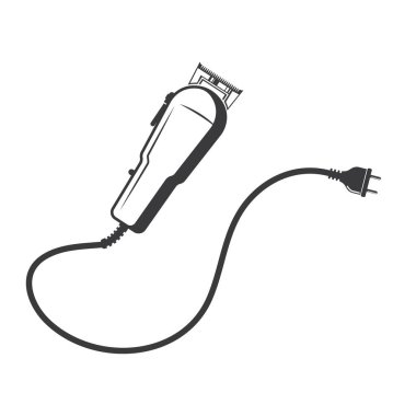 siyah elektrik kırpıcıları vektör resimleme şablonu