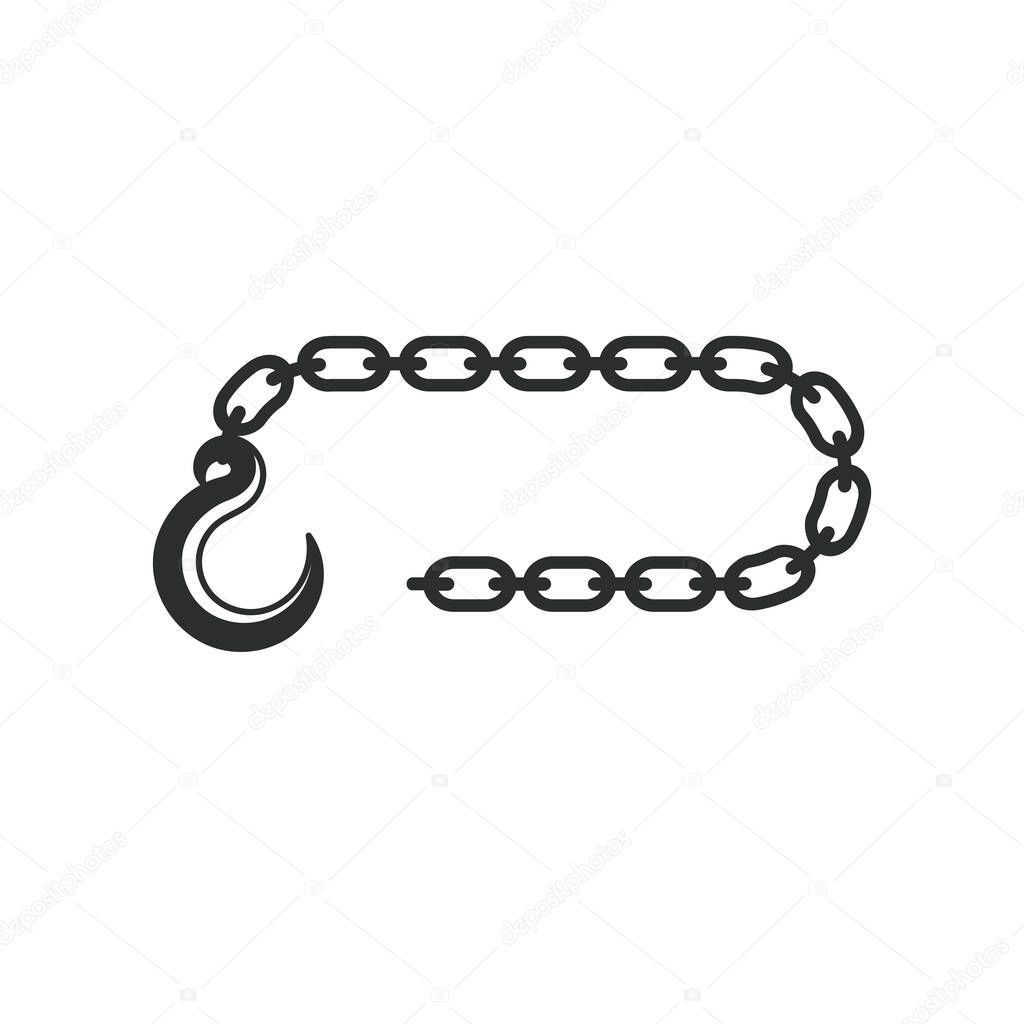 Crane hook chain  vector illustration template design