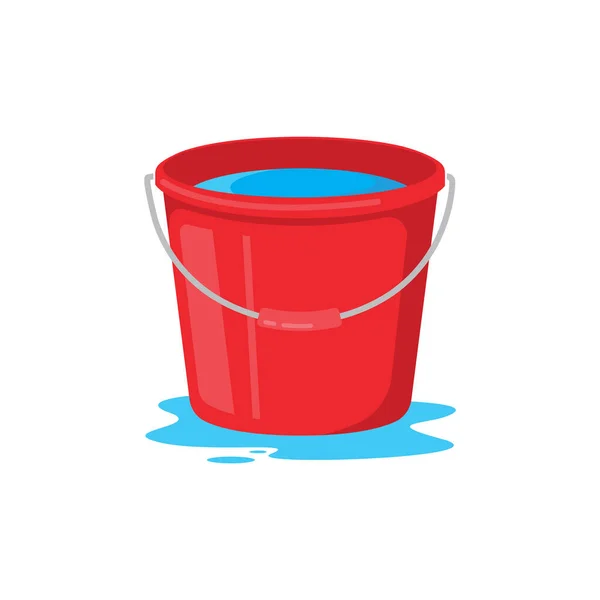 Червона Вода Елемент Відра Векторний Дизайн Шаблон Веб — стоковий вектор