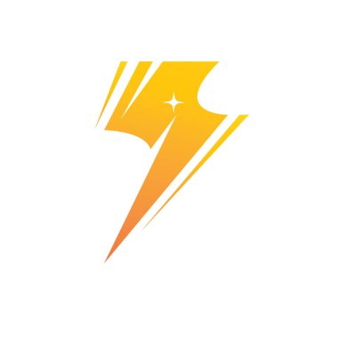 Şimşek yıldırımı illüstrasyon şablonu