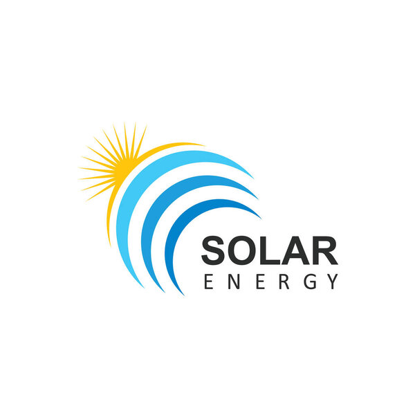 solar panel vector icon concept design template