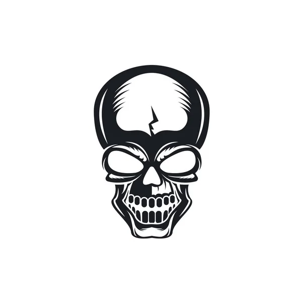 Black Skull Vector Element Design Template Web — Stockový vektor