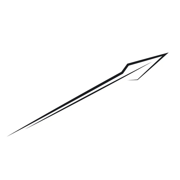 Spear Line Icon Vector Illustration Design Template Web — Stock vektor