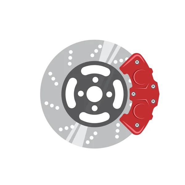 Discbrake Element Wektor Kreskówka Koncepcja Projekt Szablon Web — Wektor stockowy