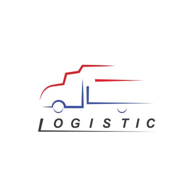 kamyon simgesi vektör illüstrasyon konsepti tasarım şablonu ağı