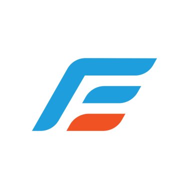 E veya EF harfi simge vektör illüstrasyon konsept tasarım şablonu ağı 