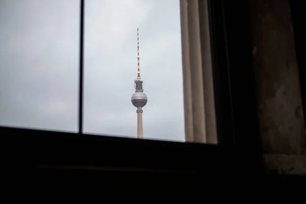 Torre Televisión Fuera Ventana Isla Los Museos Berlín Alemania —  Fotos de Stock