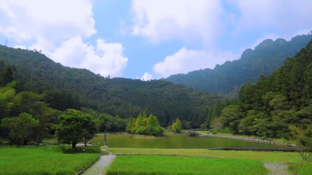 Het Bos Bergmeren Mingchi Yilan County Taiwan Een Beroemde Toeristische — Stockvideo