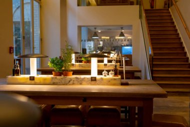 Berlin, Almanya, İtalyan açık büfe restoranı