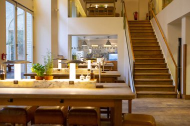 Berlin, Almanya, İtalyan açık büfe restoranı