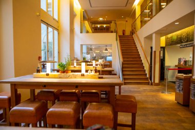 Berlin, Almanya, İtalyan açık büfe restoranı