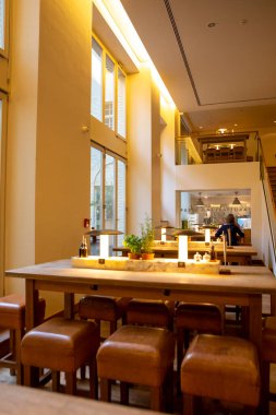 Berlin, Almanya, İtalyan açık büfe restoranı