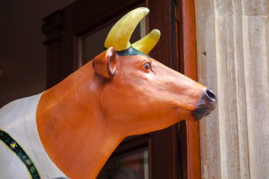 Almanya, Bavyera, Rothenburg turizm merkezi, peri masalı kasaba tüccarları.