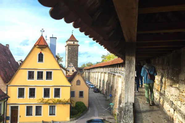 Almanya Nın Bavyera Eyaletinde Yer Alan Rothenburg Şehrinin Kale Şehir — Stok fotoğraf