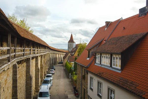 Castelo Muralha Cidade Cidade Rothenburg Baviera Alemanha — Fotografia de Stock