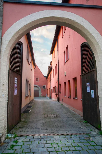 Edifícios Ruas Cidade Rothenburg Baviera Alemanha — Fotografia de Stock