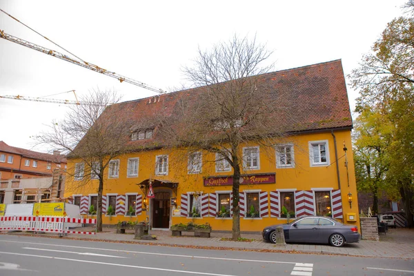 Oude Klokkentoren Straten Van Het Sprookjesachtige Stadje Rothenburg Duitsland — Stockfoto