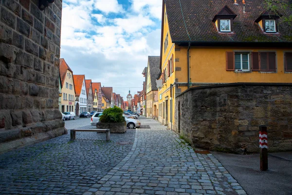 Ruas Antigas Cidade Conto Fadas Rothenburg Alemanha — Fotografia de Stock