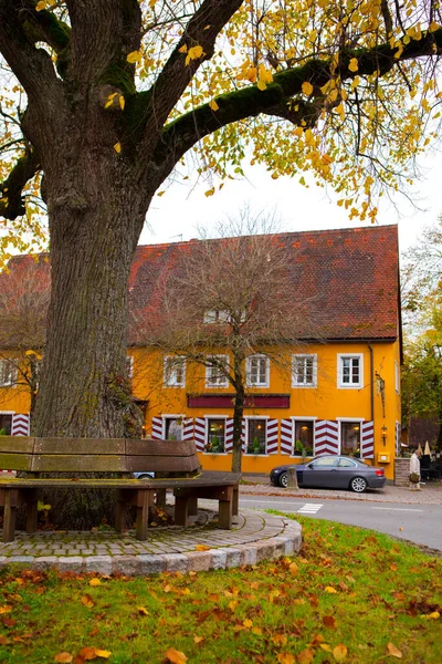 Velha Torre Relógio Nas Ruas Cidade Conto Fadas Rothenburg Alemanha — Fotografia de Stock