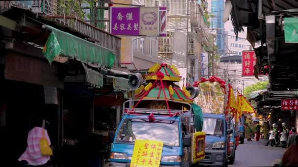 2021 Yeni Taipei Şehri Tayvan Halkı Tanrıları Selamlıyor — Stok video