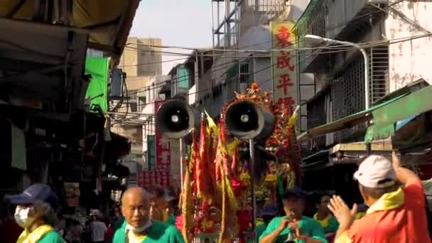 2021 New Taipei City Taiwan Taiwanese Folk Customs Welcome Gods — стокове відео