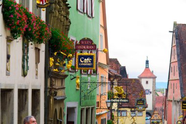 2017 10 12 Rothenburg, Germany,Old streets in the fairy tale town of Rothenburg, Germany