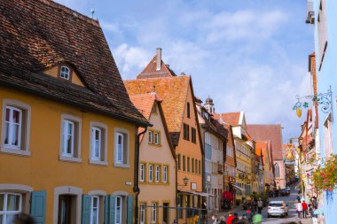 2017 10 12 Rothenburg, Germany,Old streets in the fairy tale town of Rothenburg, Germany