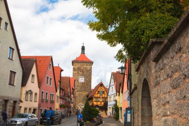 2017 10 12 Rothenburg, Germany,Old streets in the fairy tale town of Rothenburg, Germany
