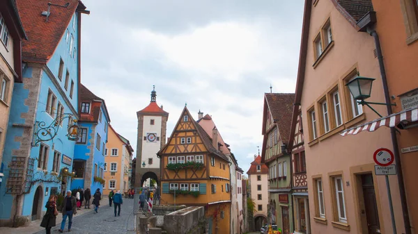 2017 Rothenburg Germany Old Streets Fairy Tale Town Rothenburg Germany — Stock Photo, Image